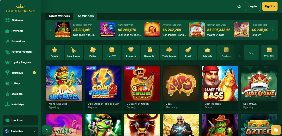 Golden Crown Casino bonus