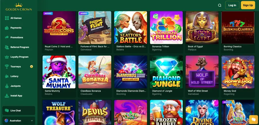 Golden Crown Casino pokies